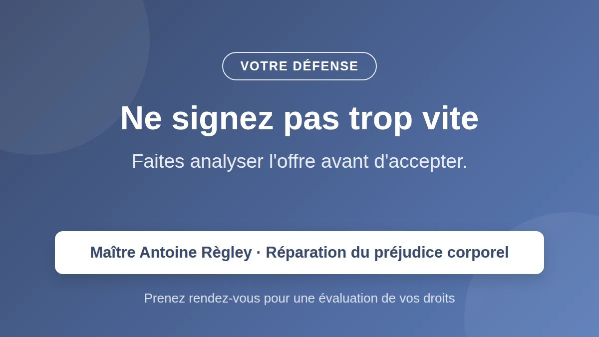 faire réévaluer son indemnisation accident