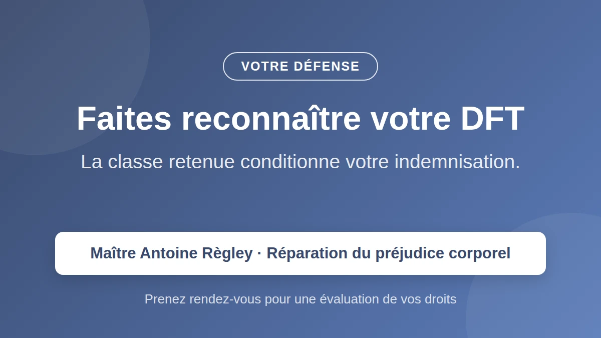 indemnisation du déficit fonctionnel temporaire